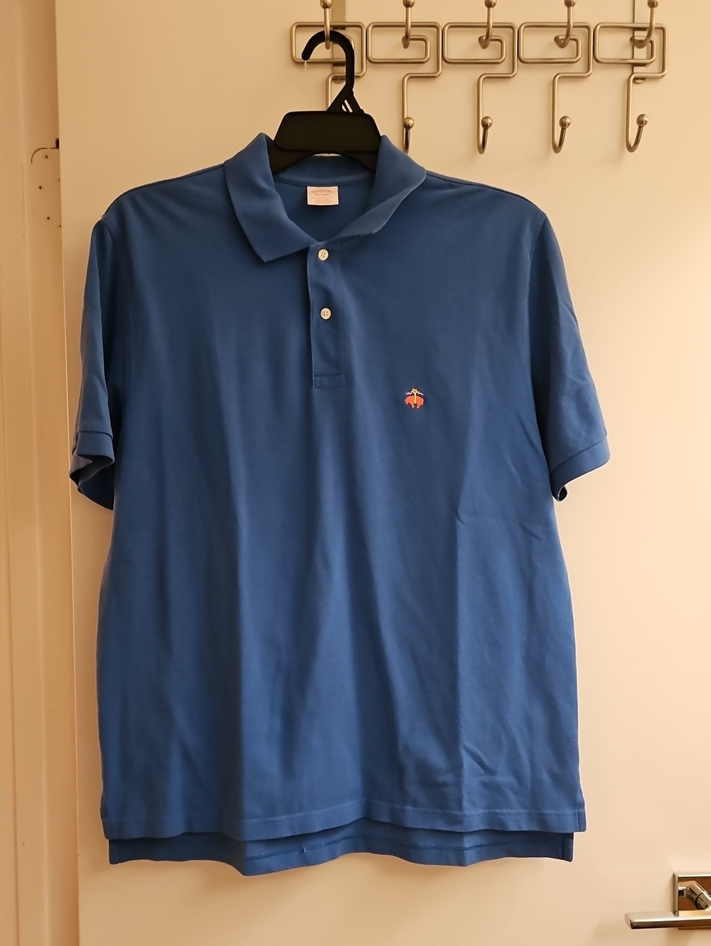 Brooks Brothers Mens Large Blue Performance Polo Shirt